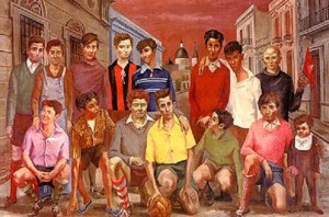 Antonio Berni - Team de fútbol o Campeones de barrio - 1954