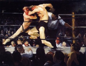 IMÁGEN  .... Combate de boxeo de Aharkey-George Wesley Bellows