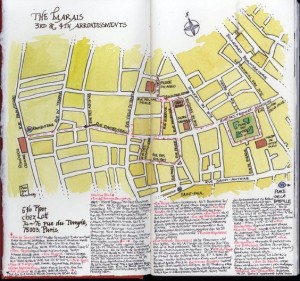 Jan Allsopp. Map with walking route
