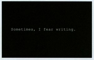 Grada kilomba. "Sometimes I fear wrtiting". Impresión de pantalla del video "Mientras escribo"