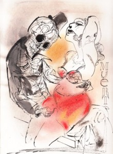 Scafati. Dibujo de la serie “Morite muerte”