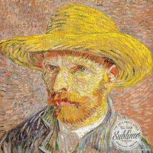 "Autorretrato con sombrero de paja" de Vincent Van Gogh