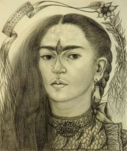 Autoretrato dedicado a  Marte R. Gómez, Frida Kahlo (1946)