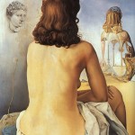 Desnuda de espalda mirando un espejo invisible – Salvador Dalí