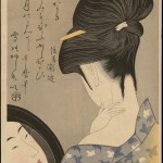 Una-belleza-mirándose-al-espejo-Kitagawa Utamaro