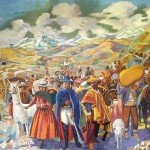 El Exodo Jujeño, cuadro de pintor anónimo de mediados del siglo XX. (Museo Histórico Provincial de Jujuy)