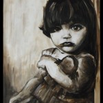 niña con muñeca de trapo, es de Carlos Enrique Cabrera