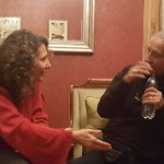 Liliana Felipe con el Anartista.