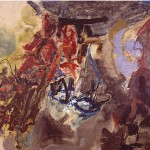 Friedel Dzubas. «El nacimiento de los pájaros». 1953