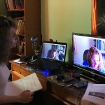 Cecilia Larrabure con el Anartista.