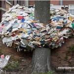 Alicia Martín. Instalación con libros.