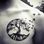 Tatuaje. Árbol celta.