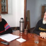 Sergio Maldonado  con el Anartista.