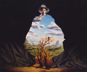 1989 Figure dressed with a landscape