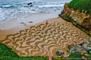 Geometrìa sagrada en la playa, Andrès Amador