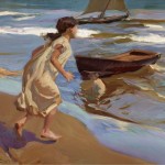 Niña entrando en el baño, Joaquín Sorolla