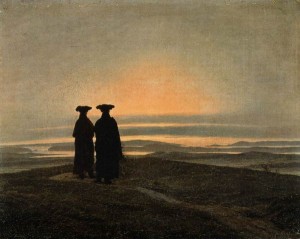 Paisaje nocturno con dos hombres, Caspar Friedrich