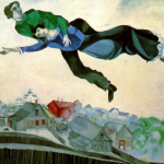 Sobrevolando la ciudad – Marc Chagall