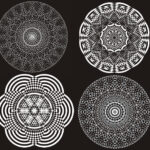 Pseudo mandalas hechos en Corel Draw